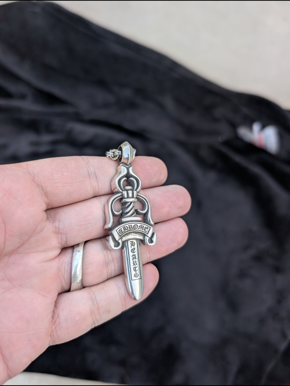 Chrome Hearts Large 925 Silver Dagger Pendant - Picture 2 of 8